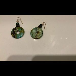 Silver turquoise earrings